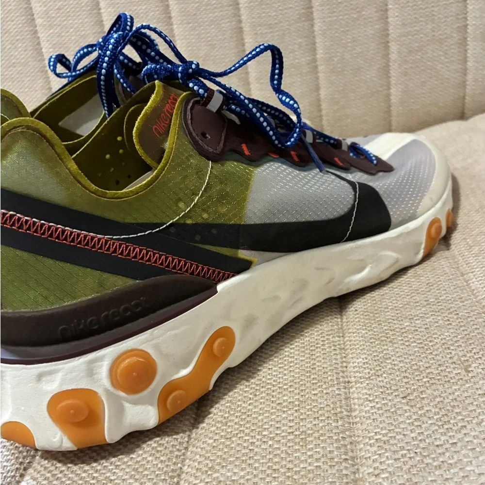 Nike Athletic Shoes - Olive, Blue, and Orange - Picture 1 of 9